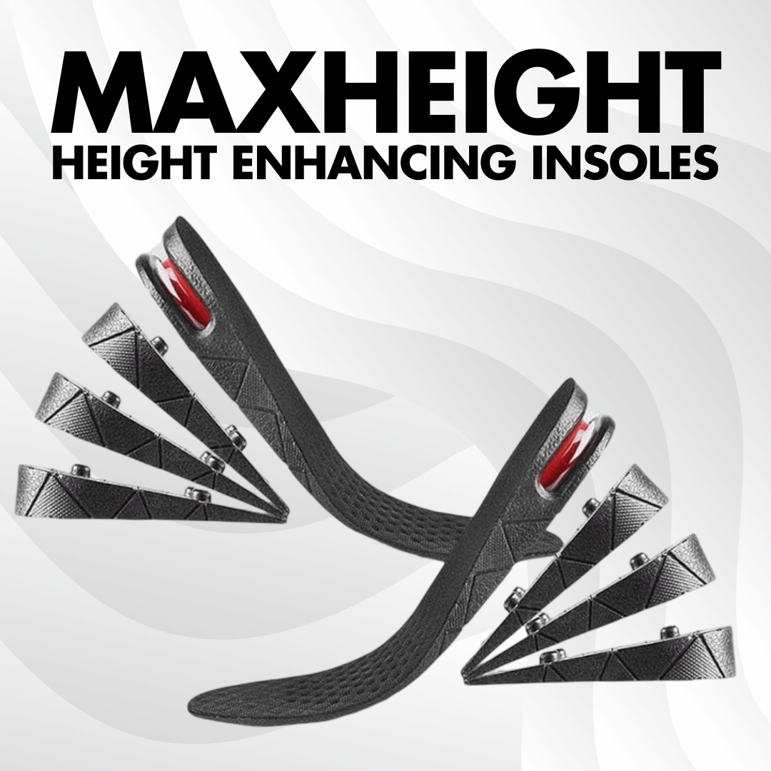 MaxHeight - 4 Layer Height Enhancing Insoles (Increase Height Upto 3 Inches)