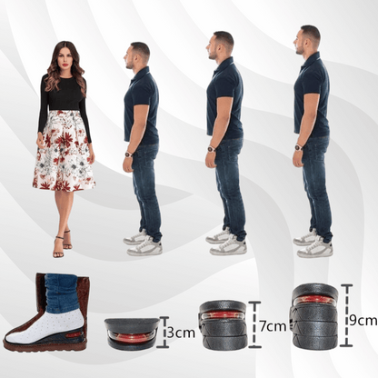 MaxHeight - 4 Layer Height Enhancing Insoles (Increase Height Upto 3 Inches)